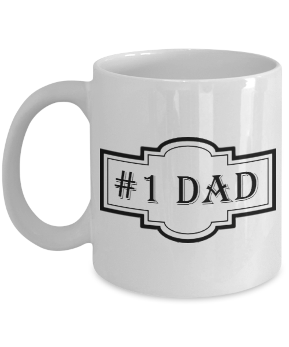 Novelty Coffee Mug - #1 Dad, 11 oz Cup
