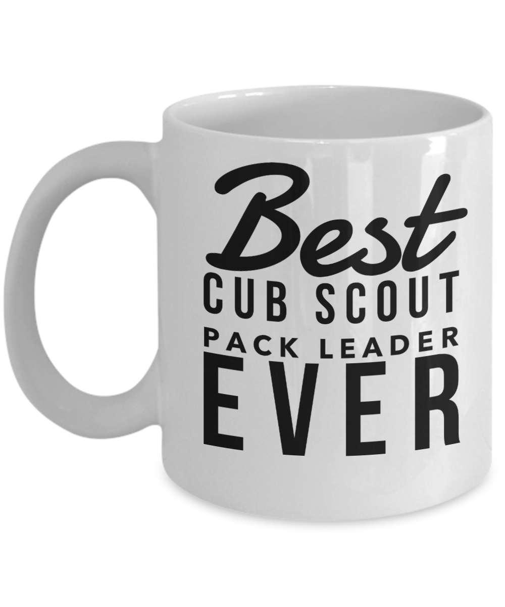 Cub Scout Leader Gift - Best Pack Leader Ever Mug, Novelty Appreciation Gift Ideas, 11 Oz Coffee Cup